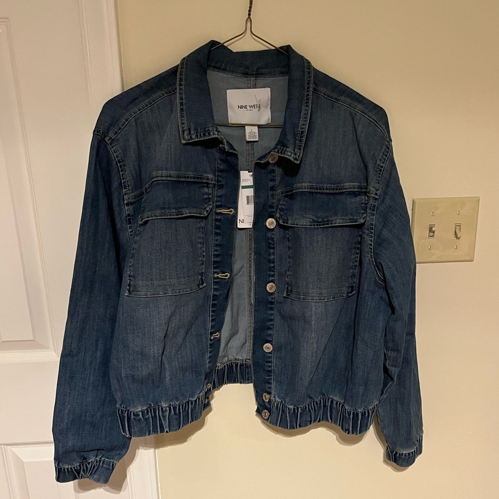NWT Nine West Blue Denim Jacket